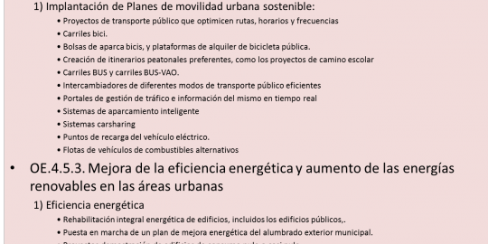 Objetivo Temático 4: Economía baja en carbono