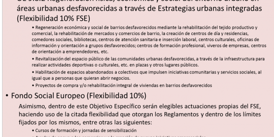 Objetivo Temático 9: Inclusión Social